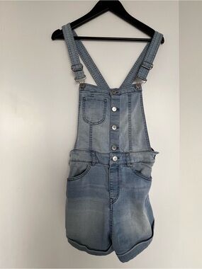 Divided Light Blue Denim Short Overalls